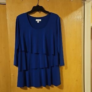 Susan Graver Royal Blue Layered Tunic